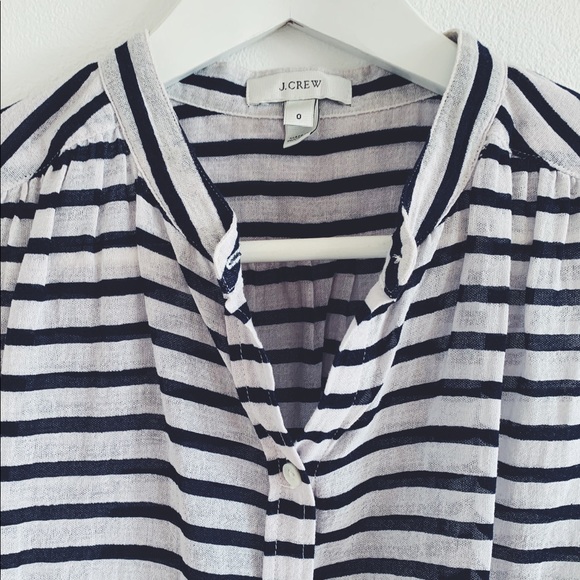 JCrew Striped Lightweight Summer ButtonUp - Picture 5 of 6